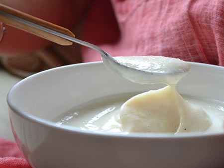 Pear cardamom yogurt detail