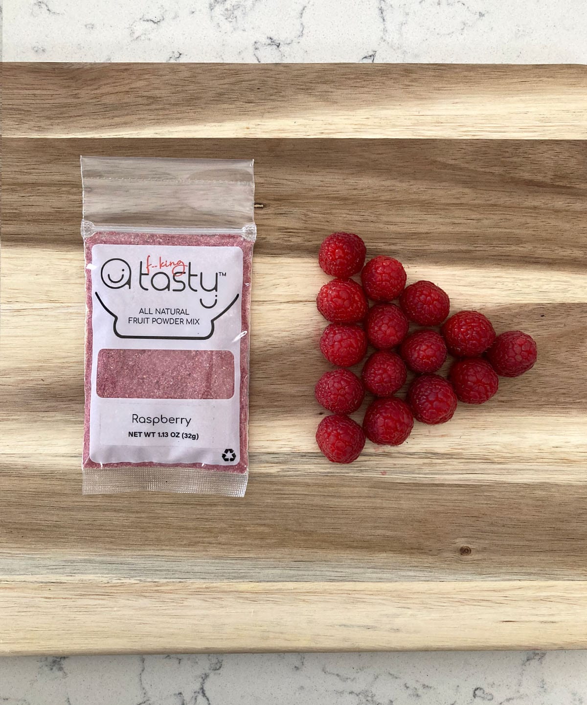 Raspberry fruit mix packet